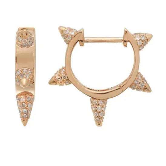 This is part of Chairish’s Fine Jewelry assortment. Introducing "The Espiga Huggies" from our Huggies & Hoops collection....