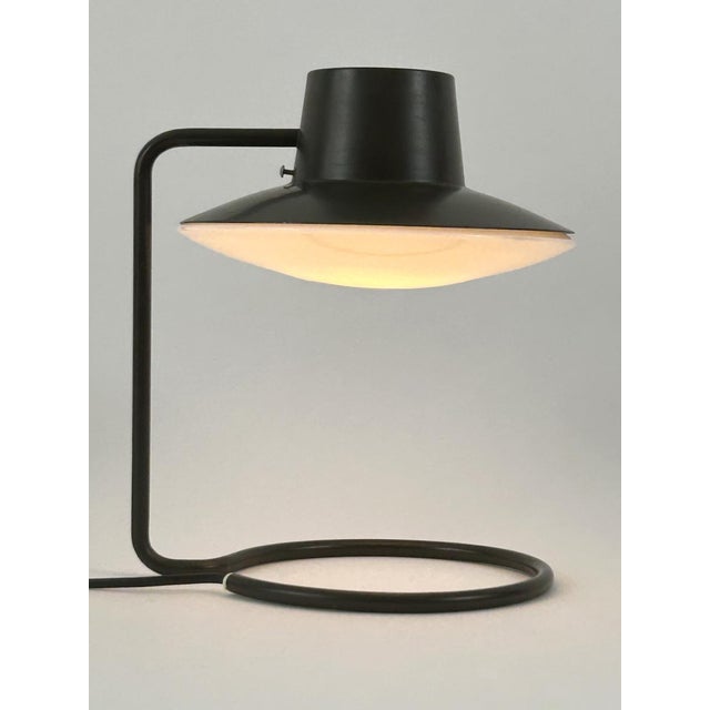 Early Dark Brown Oxford Table Lamp by Arne Jacobsen for Louis Poulsen, 1960s For Sale - Image 12 of 18