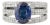 18k Gold Art Deco Solitaire Blue Sapphire & Diamond Cocktail Band Ring Size 5.5 For Sale