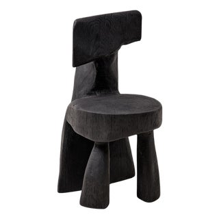 Brutalist Sculptural Chair in Oak by Logniture For Sale