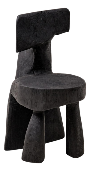 Brutalist Sculptural Chair in Oak by Logniture