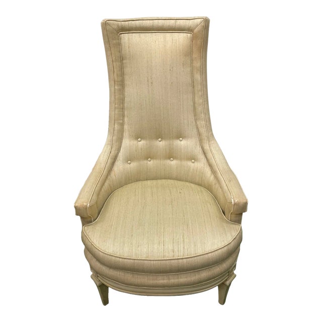 Mid 20th Century Hollywood Regency High Back Chair For Sale
