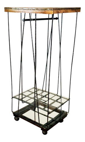 Industrial Rolling Valet From a Textile Cart
