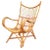 Wingback Lounge Chair in Rattan, 1980s For Sale
