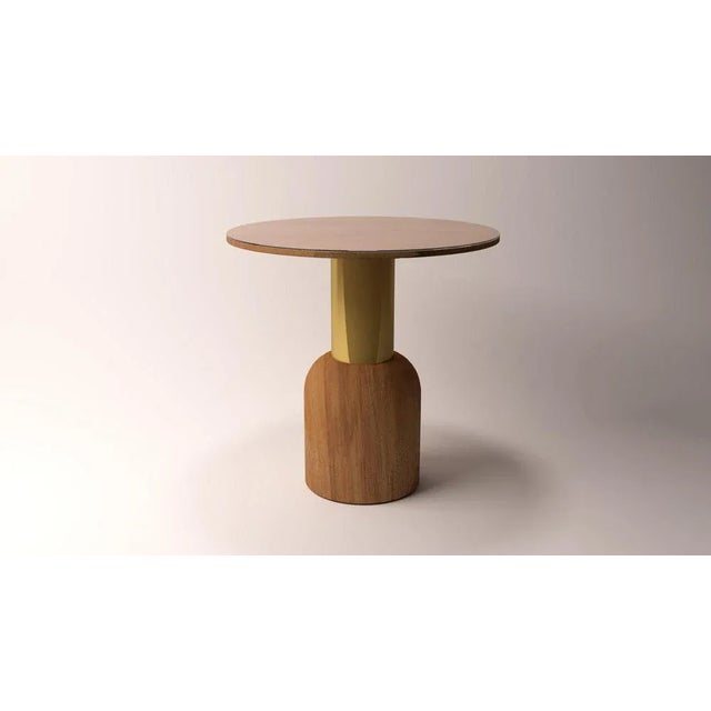 Serenity Fusion 50 Iroko Wood Table by Alabastro Italiano Dimensions: D 50 x H 50 cm. Materials: Iroko wood, metal. 12.5...
