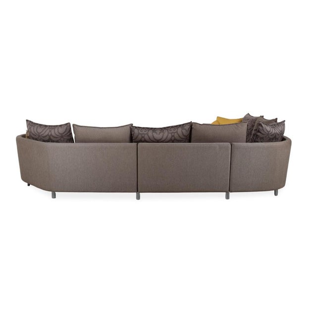 Onda Fabric Corner Sofa in Grey with Rounded Back by Rolf Benz For Sale - Image 12 of 13