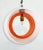 Mid-Century Eclisse Pendant Light in White and Orange Murano Glass, 1960s For Sale - Image 11 of 13