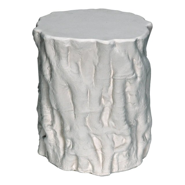 NOIR Damono Stool/Side Table, White Fiber Cement For Sale