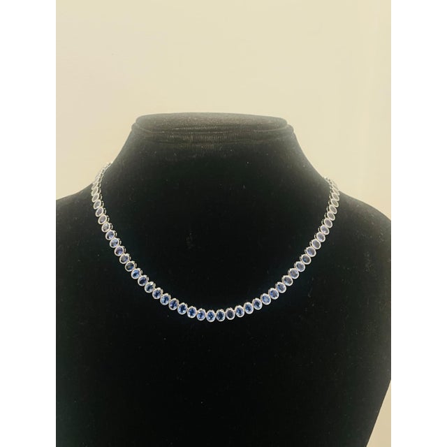 Natural 18k Gold Necklace With 38.12ct Blue Sapphire, New Design For Sale In New York - Image 6 of 7