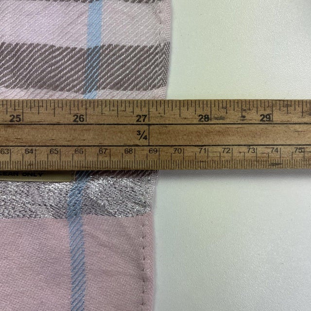Light Pink Burberry Pink Plaid 100% Cashmere Scarf For Sale - Image 8 of 9