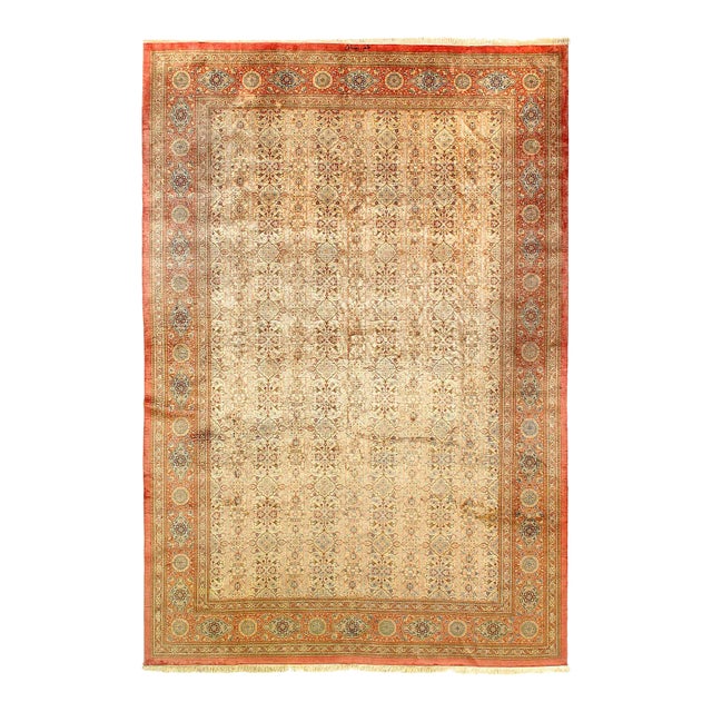 Pasargad DC Fine Hand Knotted Pure Silk Qum Rug For Sale