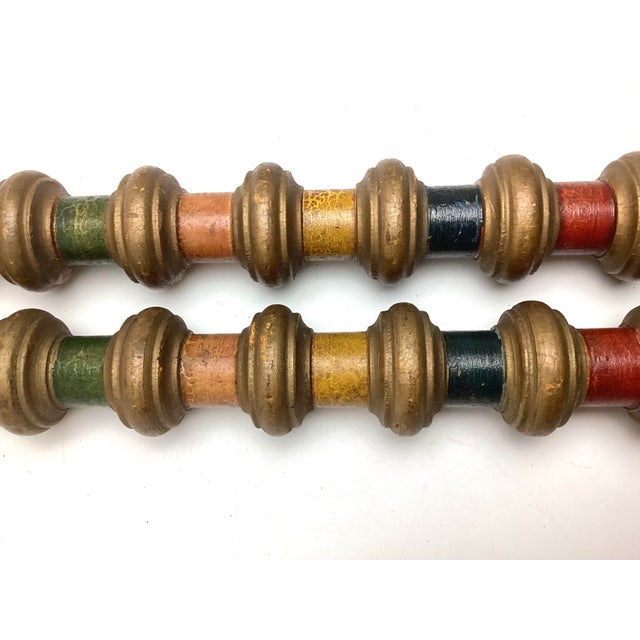 Antique Turned Wooden Croquet Stakes in Wonderfull Old Paint For Sale In New York - Image 6 of 6