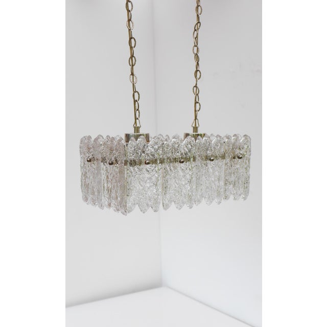 Glass Vintage Crystal Glass Pendant Lamp by Carl Fagerlund for Orrefors, Sweden, 1970s For Sale - Image 7 of 18
