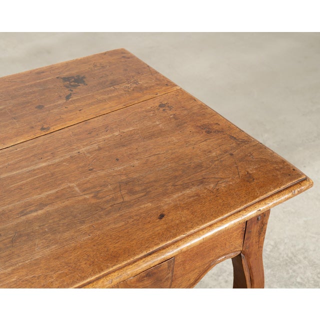 Wood 18th Century Country French Provincial Walnut Writing Desk For Sale - Image 7 of 18