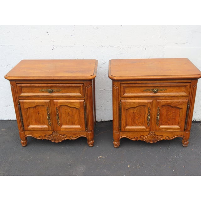 Ethan Allen French Large Nightstands Bedside End Tables a Pair 6648 For Sale - Image 15 of 15