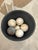 Antique White Collection of Six Petite Scale Antique Marble River Balls / Stone Spheres For Sale - Image 8 of 10