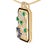 Contemporary 18K Yellow Gold 2 1/3 Cttw Diamond, Sapphire, and Emerald Dog Tag with Dolphin Silhouette Convertible 18" Pendant Necklace and Brooch For Sale - Image 3 of 6