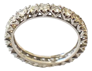 Marquise Shaped Diamond Wedding Band Size 5.3/4