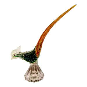 Vintage Italian Murano Attributed Art Glass Bird Sculpture
