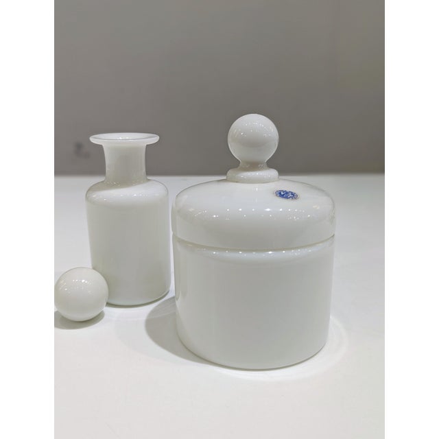 French French Opaline Glass Apothecary Bottles by Portieux Vallerysthal For Sale - Image 3 of 7