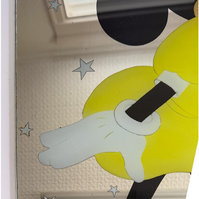 Custom Design Minnie Mouse and Mickey Mouse Carved Painted Ceiling or Window Panel For Sale - Image 12 of 14