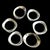 1980s Vintage Silverplate Modernist Napkin Rings, Set of 6 For Sale - Image 5 of 16