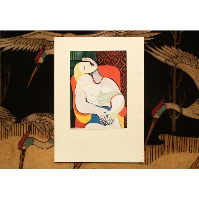 1960s After Pablo Picasso "Le Rêve (Dream)", Vintage Period Cubist Full-Color Print For Sale In Dallas - Image 6 of 9