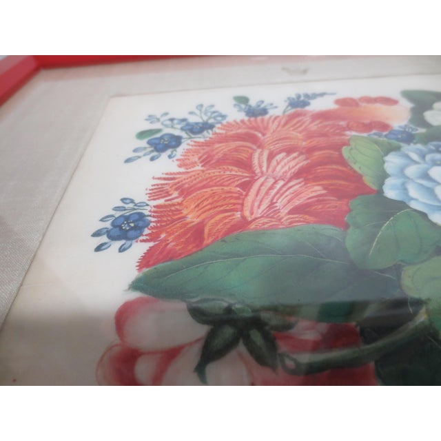 Antique Chinese Watercolor Floral For Sale In New York - Image 6 of 8