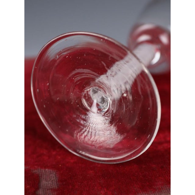 18th Century Georgian Opaque Twist Wine Glass with Double-Series Stem, 1770 For Sale - Image 8 of 11