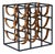 Mid 20th Century Arthur Umanoff Wrought Iron and Leather Wine Rack For Sale