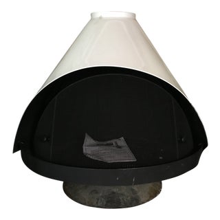 DWR Mid-Century White Malm Fireplace For Sale