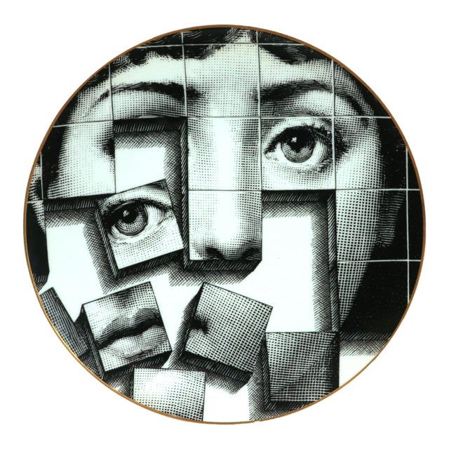 Piero Fornasetti Rosenthal Porcelain Plate, Temi E Variazioni, Motiv 33, With Original Box For Sale