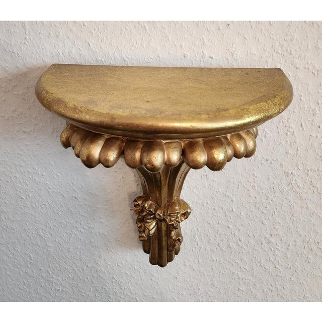 Gilded Wall Bracket in Resin, 1970s For Sale - Image 12 of 18
