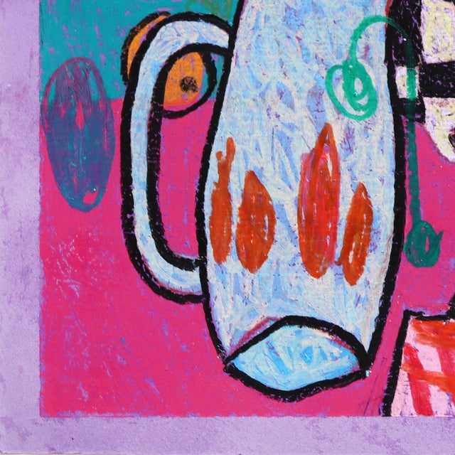 Still Life 10 - Original Bold Abstract Still Life Painting on Paper by Valerie Etitinwo For Sale In Los Angeles - Image 6 of 7
