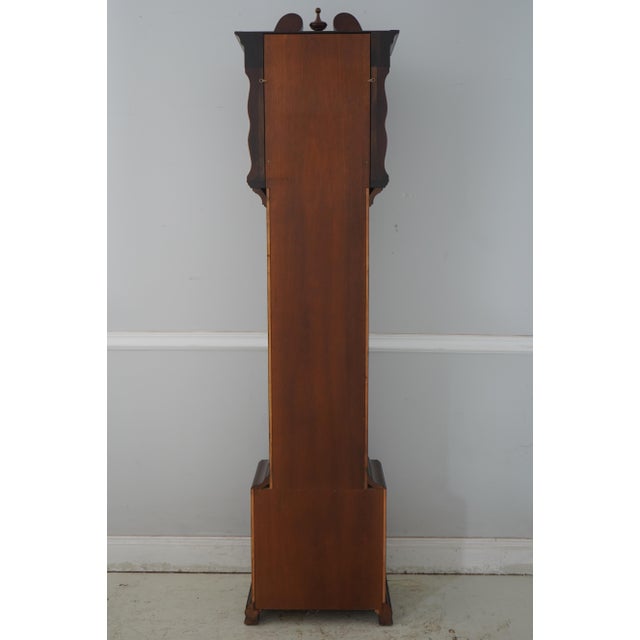 Colonial Mahogany Grandfather Hall Clock For Sale - Image 17 of 18