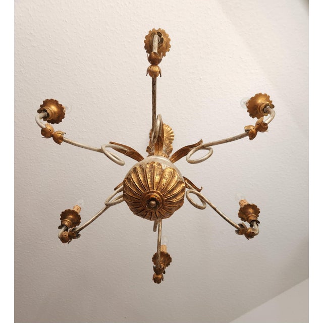 Large Vintage Italian Baroque Hand-Carved Chandelier, 1930s For Sale - Image 18 of 18