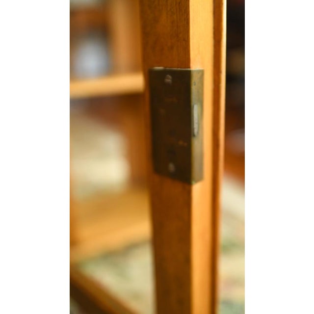 Vintage Handmade Pine Medicine Cabinet Wall Shelf Hutch For Sale - Image 4 of 13