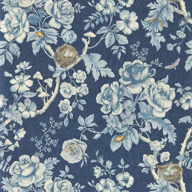 Sanderson Tansy Bloom Wallpaper in Atlantis - a Sample For Sale