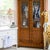 French Provincial 19th Century French Faux Bamboo Armoire With Double Glass Doors and Pagoda Top For Sale - Image 3 of 17