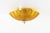 Vintage Brass and Amber Glass Ceiling Light or Flush Mount, Germany, 1970s For Sale - Image 8 of 8