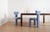 Segment Highback Dining Chair in Blue Hydrangea Velvet For Sale In New York - Image 6 of 8