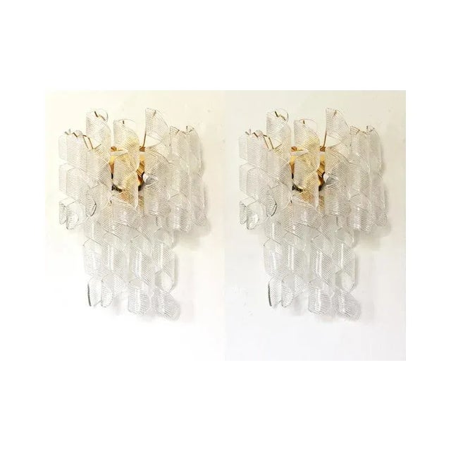 Transparent Ricci Murano Glass Wall Sconces by Simoeng, Set of 2 For Sale - Image 12 of 13