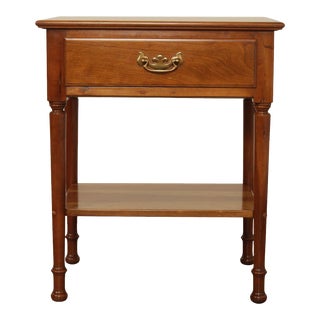 Vintage Stickley Traditional Cherry One Drawer Nightstand For Sale