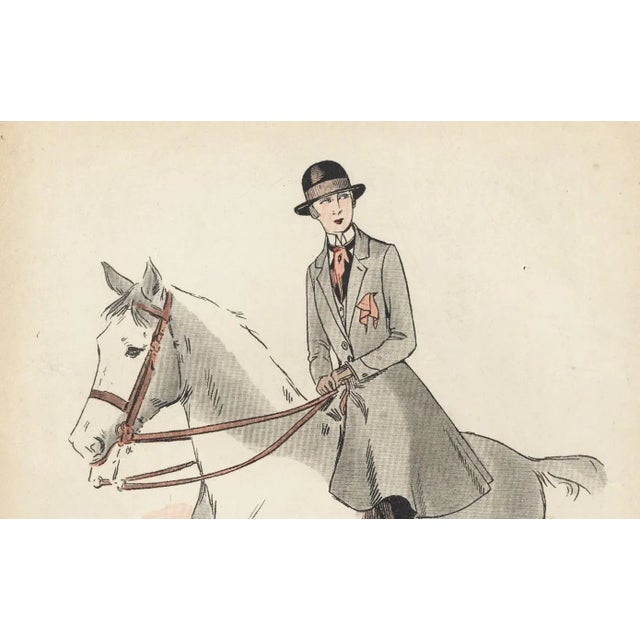 This is a rare 1921 antique print for the stylish equestrian. It is original to 1921 and came from a magazine of the time....