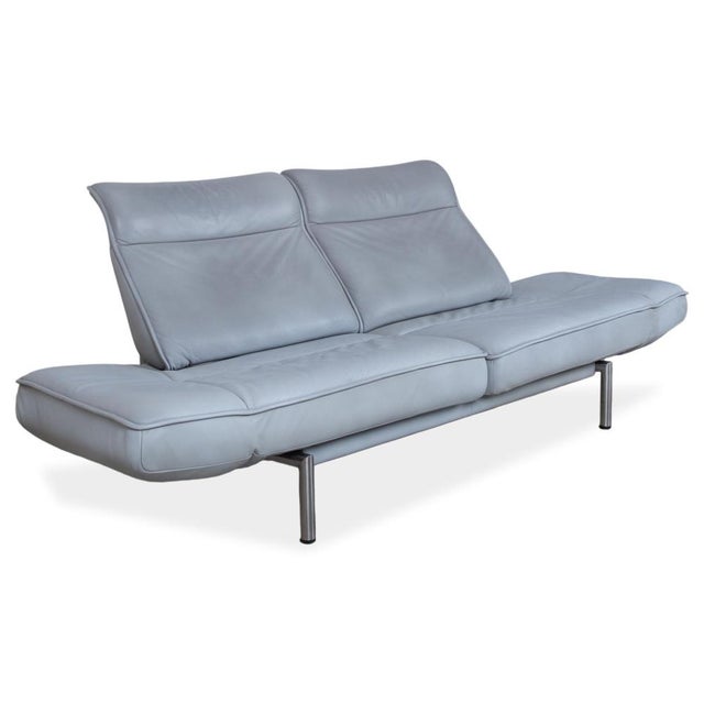 DS-450 Two-Seater Leather Blue Manual Function Sofa from de Sede For Sale - Image 6 of 18