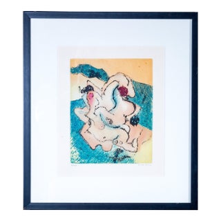 Rare Signed 1973 Dorothea Tanning Surrealist Etching en Chair Et en Or, Limited Edition Abstract Nude Modernist Wall Art For Sale