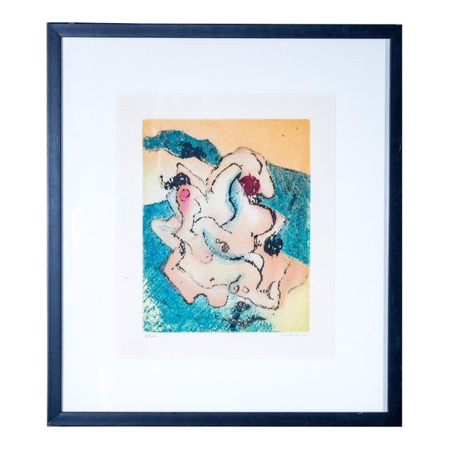 Rare Signed 1973 Dorothea Tanning Surrealist Etching en Chair Et en Or, Limited Edition Abstract Nude Modernist Wall Art For Sale