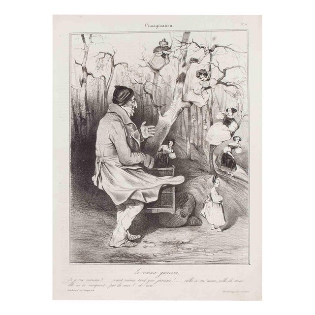 Honoré Daumier, Le Vieux Garçon, Lithograph, 1833 For Sale