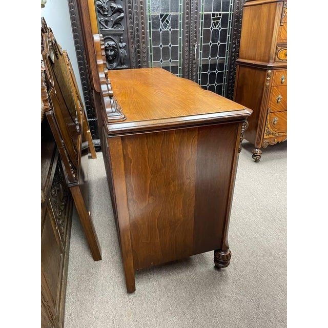 Up for sale is a beautiful mirrored dresser that is part of a 5 piece matching bedroom set from roughly the late 1930's....