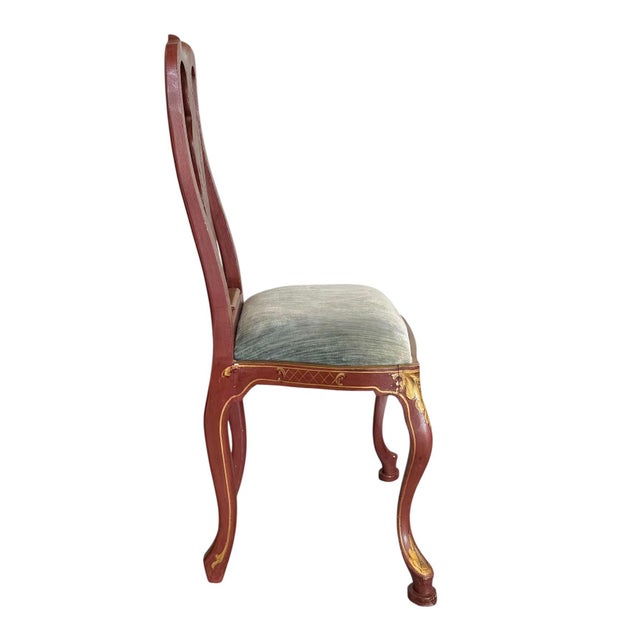 Chinoiserie Mid-20th Century Chinoiserie Side Chairs - A Pair For Sale - Image 3 of 7